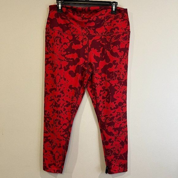 NWOT ZELLA Studio Lite Flex High Waist 7/8 Leggings in Burgundy London Roisin Ca - Picture 4 of 9